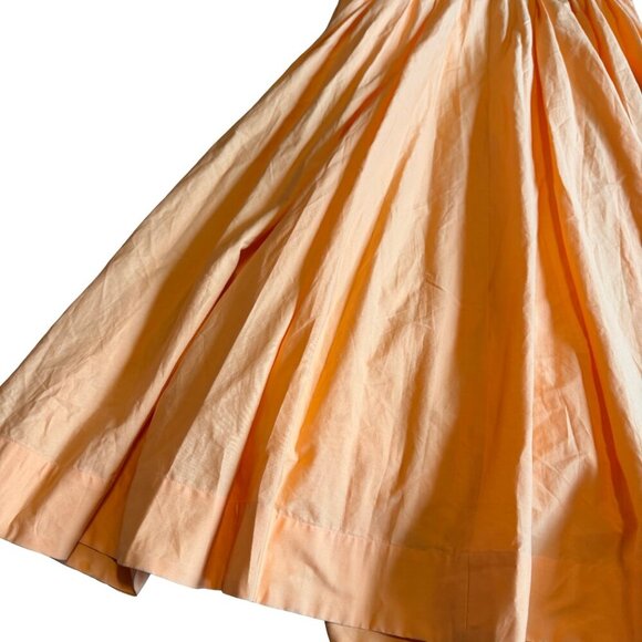 Cinq a Sept Kilah Orange A-Line Dress Sleeveless Defined Waist Size 10 Women's - Picture 12 of 14